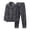 A-Light Gray672, variant on Button-Front Collared Pajama Set for Men Trimmed Nighttime Relaxed-Fit Sleep Separates