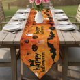 thumbnail image 6 of Halloween Table Runner Linen Burlap Table Runner 70 Inches Long Spooky Autumn Orange Cat Pumpkins Dresser Scarves for Kitchen Island Coffee Dining Room Party Wedding Banquet Holiday 13"x70", 6 of 8