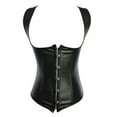thumbnail image 4 of Aofany Women's Sexy Lace Up Overbust Bustier Top Black Corset Waist Cincher Shapewear Plus size, 4 of 9