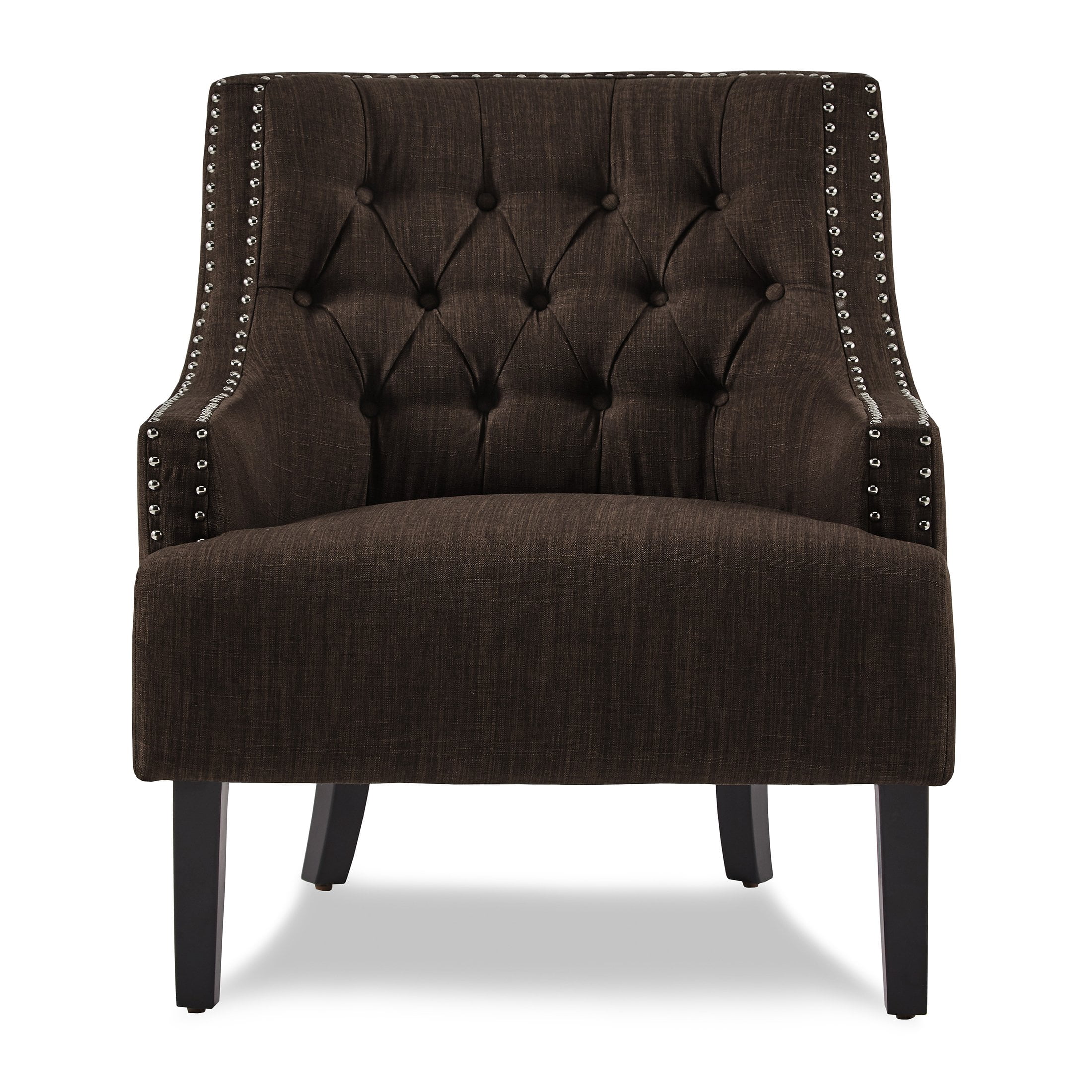 OakvillePark Vernonia Fabric Upholstered Accent Chair, Chocolate