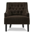 thumbnail image 3 of OakvillePark Vernonia Fabric Upholstered Accent Chair, Chocolate, 3 of 8