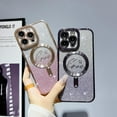 thumbnail image 3 of for iPhone 15 Pro Max Magnetic Case Compatible with MagSafe,Full Protection Slim Shockproof Elegant Anti-Scratch Back Glitter Case with Camera Lens Protector Dust-Proof Net Case Pink, 3 of 12