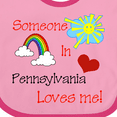 thumbnail image 4 of Inktastic Someone in Pennsylvania Loves Me Boys or Girls Baby Bib, 4 of 4