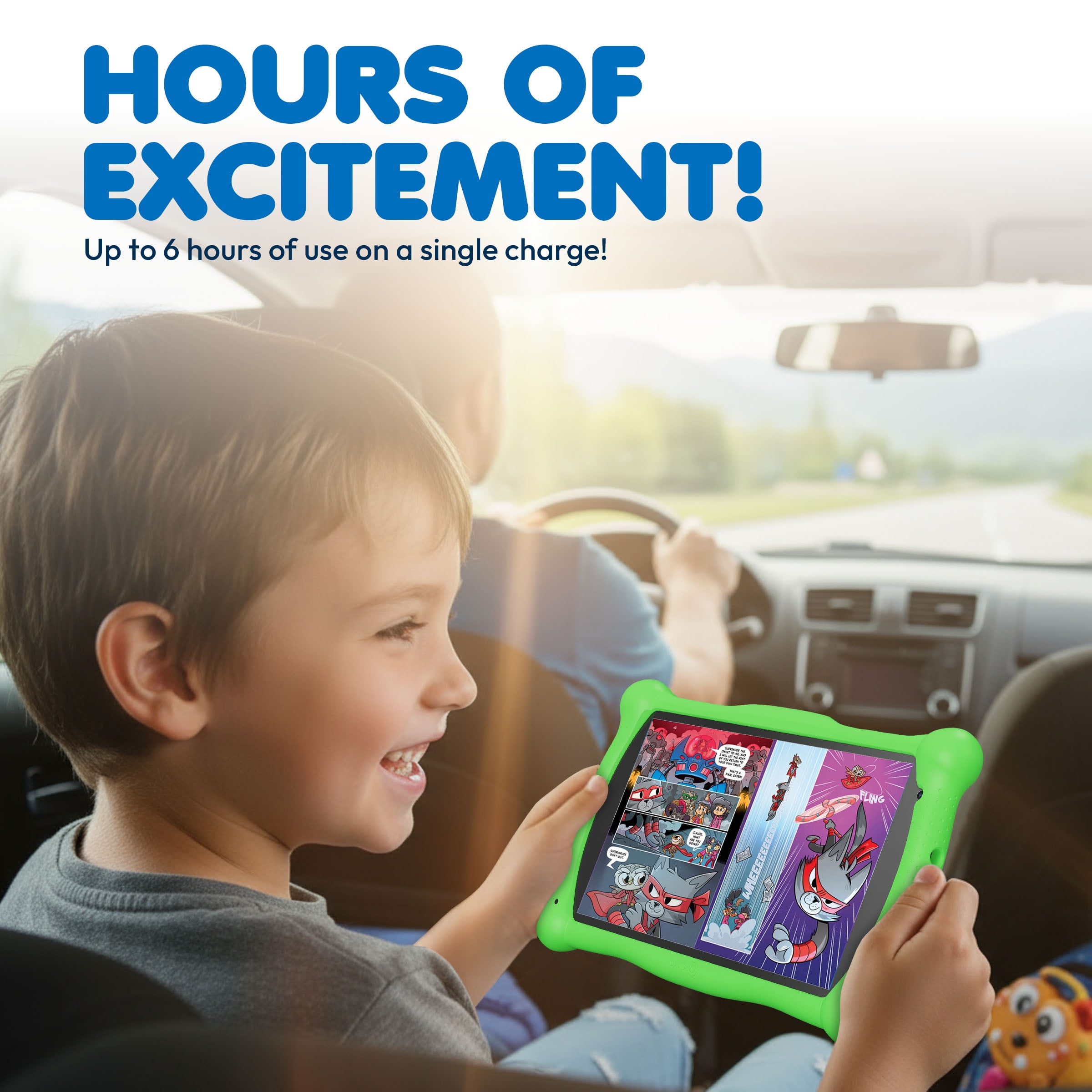 Contixo 7-Inch Kids Tablets, Educational Android Tablet with Stylus and Kickstand Case, 32GB, Ages 3-12, Green