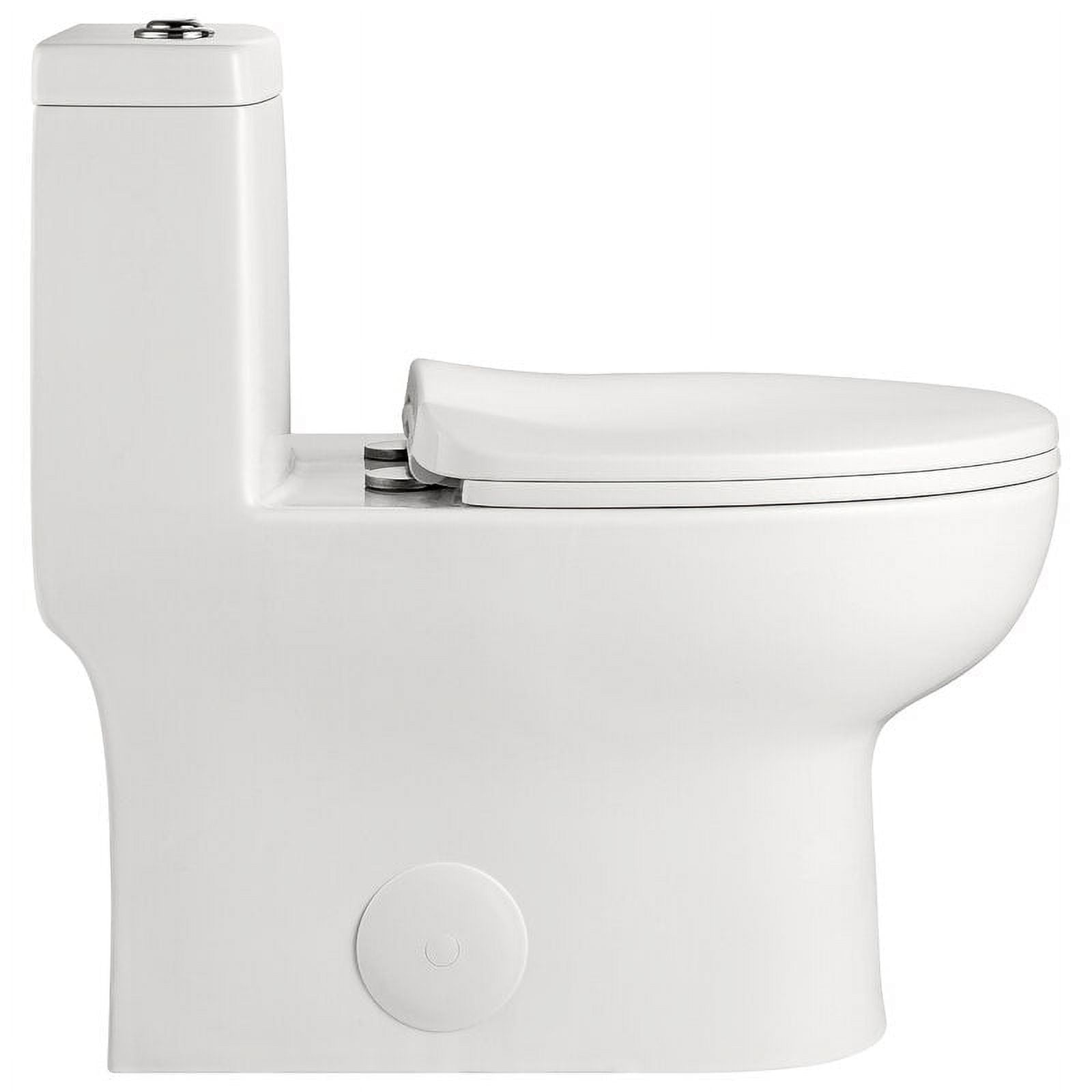 DeerValley Ally DV-1F026 High-Efficiency Dual Flush Elongated Standard One Piece Toilet in White 12" Rough-in