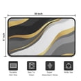 thumbnail image 5 of Black White Gold Wave Marble Door Rugs,Washable Non Slip Door Mats Indoor,Decorative Door Mats,Entry Mat Indoor for Entrance,Bedroom,Kitchen,Bathroom,30"x17", 5 of 6