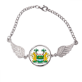 thumbnail image 1 of Sierra Leona África emblema nacional Pulsera pulsera pulsera alas de ángel pulsera, 1 of 3