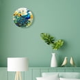 thumbnail image 4 of 10 Inch Wall Clock Battery Operated Silent Clock Decorative for Office, Kitchen, Outdoor, Living Room，Colorful Peacock Tail Feathers Elegant Pattern, 4 of 4