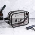 thumbnail image 3 of Neceser Maquillaje Cosmético Bolsa Transparente Portátil Impermeable Transparente Viaje Gran Almacenamiento Negro，M, 3 of 5