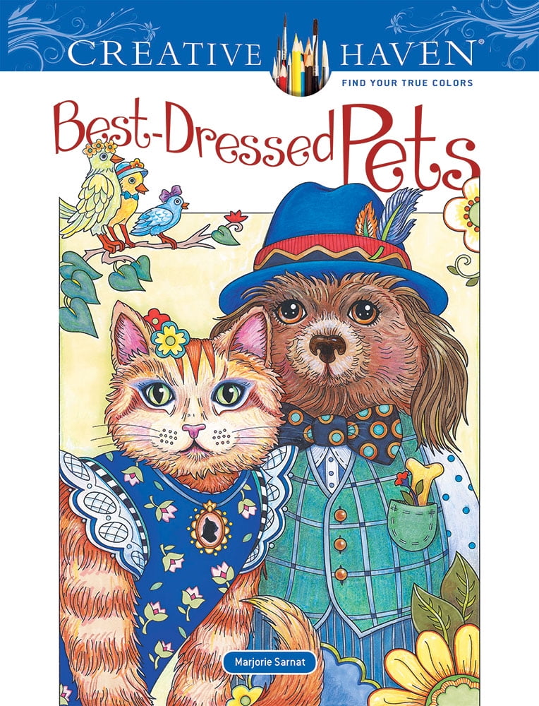 Dover Publications Best Dressed Pets Adult Coloring Book