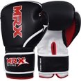 thumbnail image 4 of MRX Kids Boxing Gloves for Boys & Girls Boxing Training Gloves Kickboxing Muay Thai Sparring Youth Junior Punching Gloves Kickboxing Gloves Children’s Workout Boxing Gloves Gift for Kids Black Red 6oz, 4 of 7