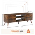 thumbnail image 3 of OCHAP TV Stand Cabinet Store Cabinets for 55'' TV, Wooden Furniture for Home Living Room, Office, Brown, 3 of 6