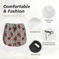 thumbnail image 4 of Bixox Women's Leopard Print Rose pattern 2 in 1 Running Shorts - Lightweight Athletic Workout Gym Yoga Shorts Liner with Pockets - Small, 4 of 7