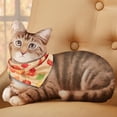 thumbnail image 5 of Necvior Cat Shape Throw Pillow Soft and Comfortable Cushions with Replaceable Scarf, 5 of 10