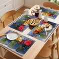 thumbnail image 5 of Spring Flowers Placemats Set of 12 Rustic Botanical Vases Floral Oil Painting Place Mats Indoor Wipeable Table Mats Washable Dining Table Placemats for Kitchen Holiday Party Home Decor 13x19 Inch, 5 of 9
