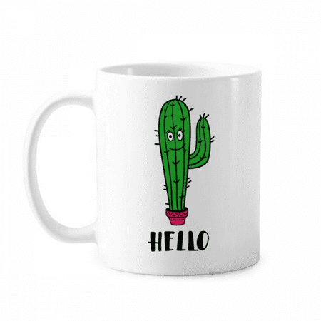 

Hello Cactus Art Deco Fashion Mug Pottery Cerac Coffee Porcelain Cup Tableware