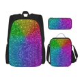 thumbnail image 1 of Fotbe Colorful Glitter Set Escolar 3 en 1 para Niños - Mochila Duradera con Lonchera Aislante y Estuche para Lápices - Mochila Escolar para Niños y Niñas, 1 of 7