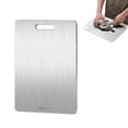 thumbnail image 6 of Homelife Stainless Steel Cutting Board Double Sided Chopping Board for Kitchen Easy Grip Handle Large Versatile Food Prep Board for Meat Veggies Fruits, 6 of 13