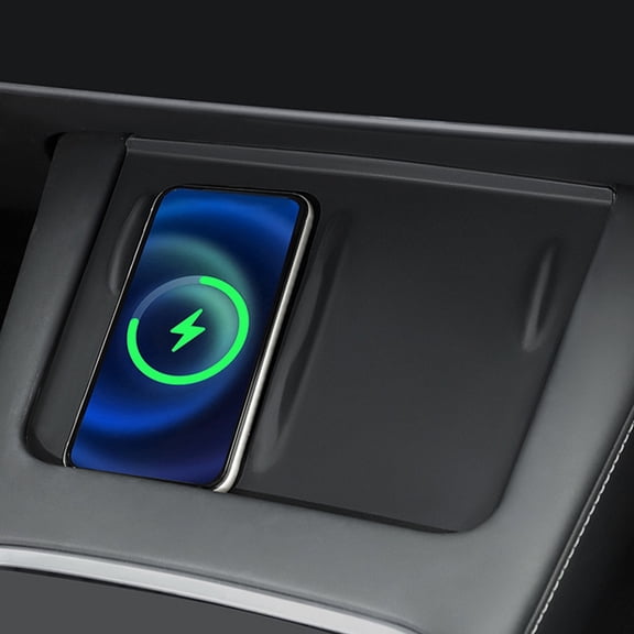 Mobestech Nonslip Mat for Car Center Console Accessories Wireless Charging Black 1Pack
