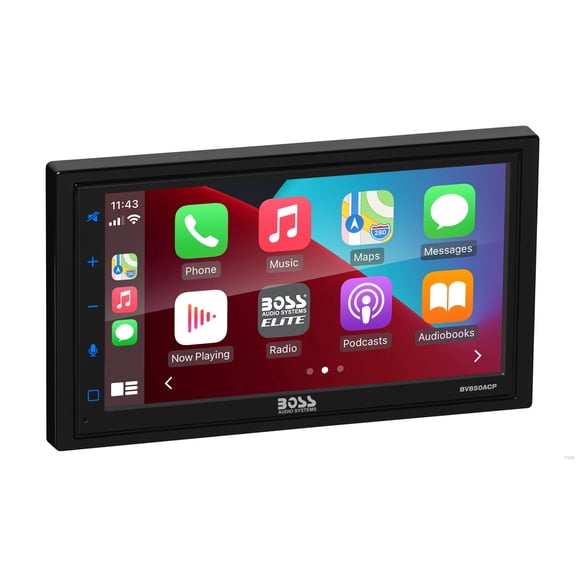 Restored Premium BOSS Audio Systems Elite BV850ACP Car Stereo- Apple CarPlay, Android Auto, 6.75 inch Double Din, Bluetooth, USB, Radio, Backup Camera (Refurbished)