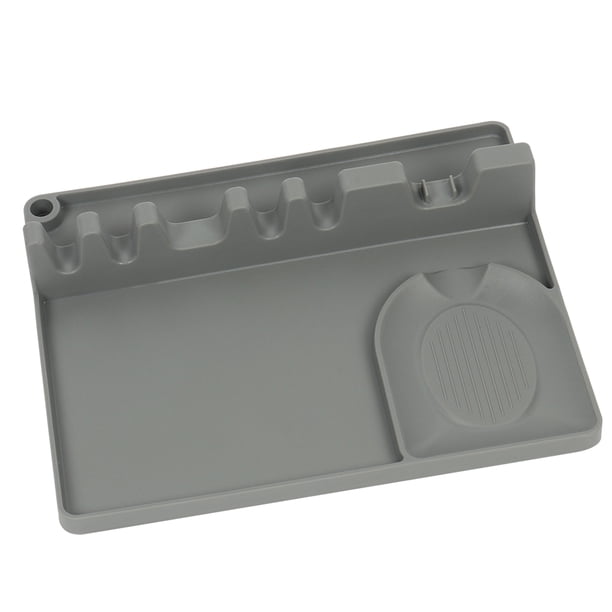 Soporte de cuchara, soporte de almacenamiento de espátula de silicona, 6 ranuras, utensilios para colgar, resto, suministro de cocina, gris sidaley HA004432-01B