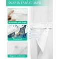 thumbnail image 3 of No Hook Shower Curtain with Snap-in Liner, Ocean Turtle Waterproof Fabric Bathroom Curtains, Blue Coastal Starfish Coral Stripes Retro Bath Curtains & Mesh Top Window 72"x78" Long, 3 of 6