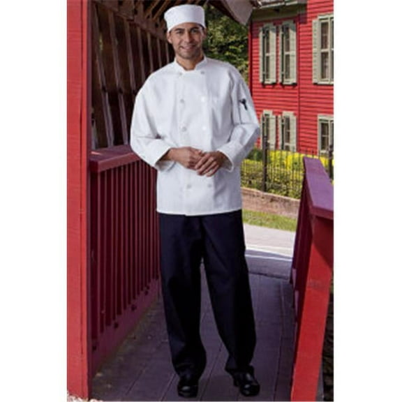 Threads 0426-2505 Extra Large Classic With Mesh Chef Coat in White