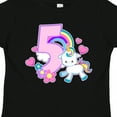 thumbnail image 4 of Inktastic I Am Five Years Old with Unicorn and Hearts Girls Toddler T-Shirt, 4 of 5