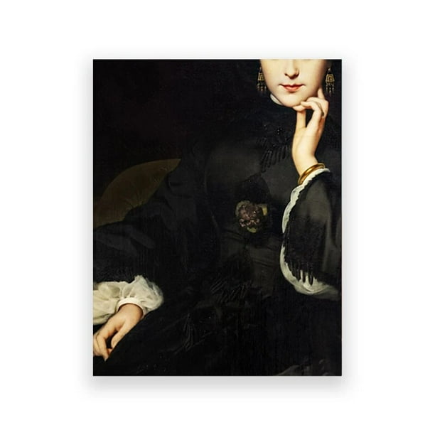 Retrato De Mujer En Blanco Y Negro – Lienzo Enmarcado Con Pintura Facial, Impresión Giclée De Edición Limitada Para Tu Hogar