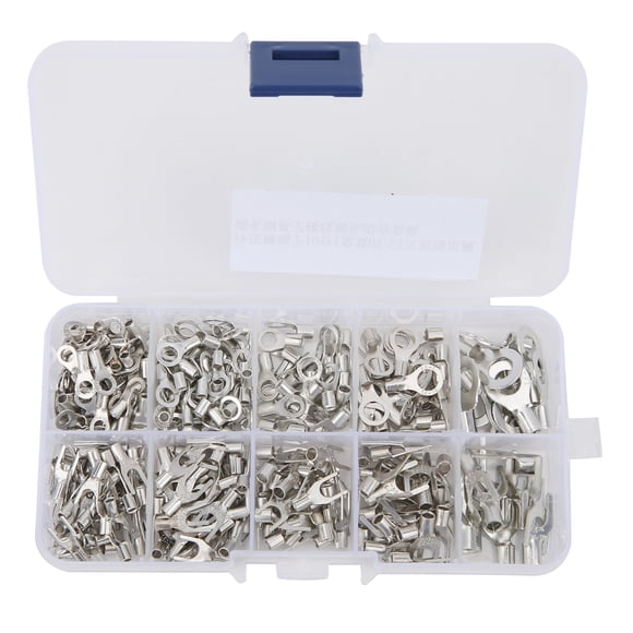 VGEBY Ring Terminals,Cable Terminal Kit,320Pcs Terminal Connector Ring U Type Brass Multi Size Electric Wire Crimp Accessories OT UT