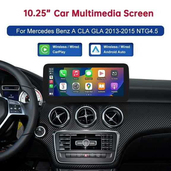 For Benz Linux Screen 10.25 Inch Car Stereo for Mercedes Benz A-Class W176 CLA C117/X117 GLA X156 2013-2015 NTG4.5/4.7 Wireless Carplay Android Auto GPS Navigation Radio