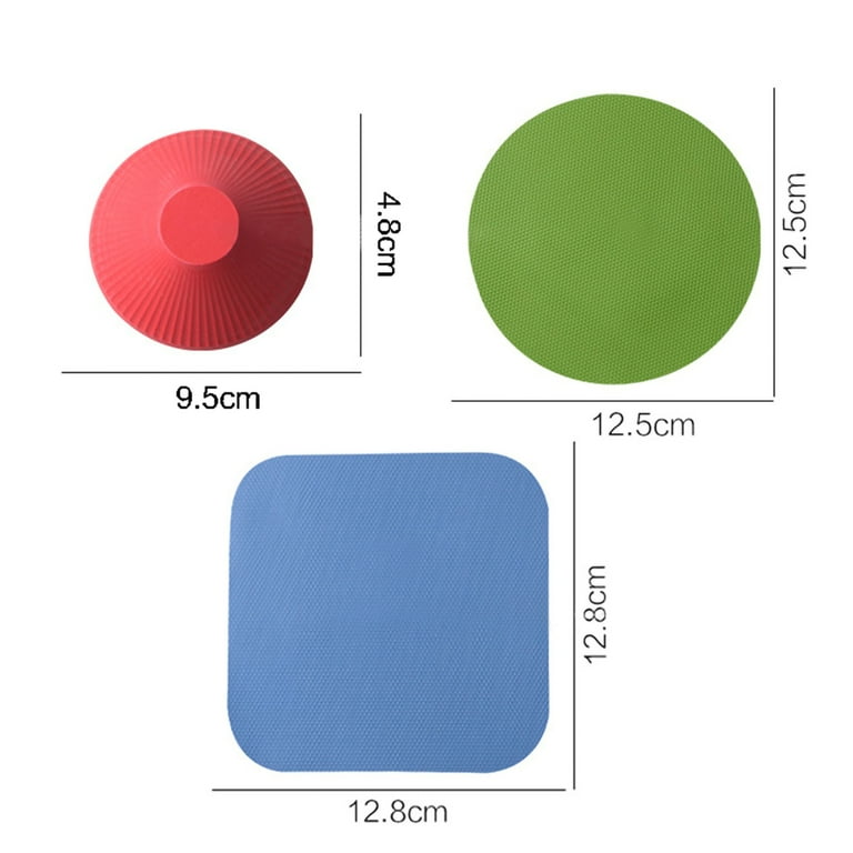 EOHTS 3pcs Jar Openers Gripper Pad Multi-Purpose Reusable Silicone Jar Gripper Bottle Lid Opener