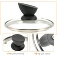 thumbnail image 3 of Glass Lid Set of 2 Pot Kitchen Cover Cookware Frying Pan Lids Replacement Stainless Steel, 3 of 6