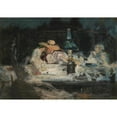thumbnail image 3 of Alexandre Falguière 14x11 Black Modern Framed Museum Art Print Titled - Figures Seated Around a Lamp, 3 of 5