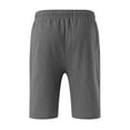 thumbnail image 3 of PEASKJP Shorts for Men Men's Workout Running Shorts Lightweight Training Yoga Gym Short with Zipper Pockets (Dark Gray,5XL), 3 of 5