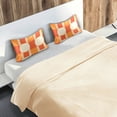 thumbnail image 5 of Yayeee Pillowcase Standard Size Set of 2 Satin Wrinkle Resistant Pillow Case, Beige Geometric Circles, 5 of 8