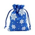 thumbnail image 4 of Gnmfd Christmas Snowflake Gift Bag Linen Candy Bag, Holiday Party Favor Bag for Treats Small Gifts, Seasonal Decorations for Christmas Holiday Party, Tree Ornaments and Gift Wrapping, 4 of 5