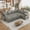 Light Gray, variant on LLappuil 110" Sectional Sofa, Sectional Couch with Pull Out Sofa Bed Queen Size, 6 Seat Chenille Sofa with Hidden Storage Armrest, Cup Holders, Charging Ports for Living Room Light Gray