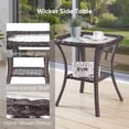 thumbnail image 5 of POCASSY 7-Piece Outdoor Patio Furniture Set with Swivel Chairs, Luxury High Back Rattan Wicker Outdoor Conversation Set with 5-inch Thick Seat Cushion Sofa and Swivel Glider Patio Chair for Porch, 5 of 17