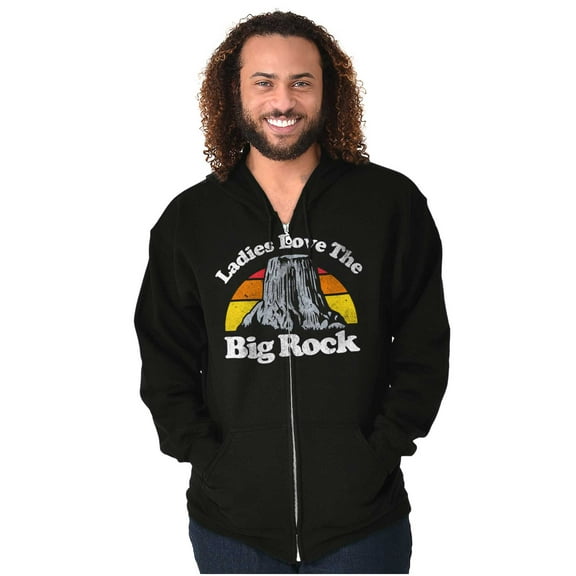 Wyoming Ladies Love Big Rock Funny WY Zip Up Hoodie Men's Women's Brisco Brands S
