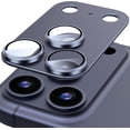 thumbnail image 2 of for iPhone 17 Pro Max Camera Lens Protector, [All-in-one Frosted] [Strong-Adhesion] Metal Frame Tempered Glass Camera Lens Cover-Dark Blue, 2 of 8
