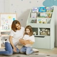 thumbnail image 2 of HOMCOM Bibliothèque pour Enfants avec Tiroir de Rangement pour Livres, Coin Lecture, Vert, 2 of 10