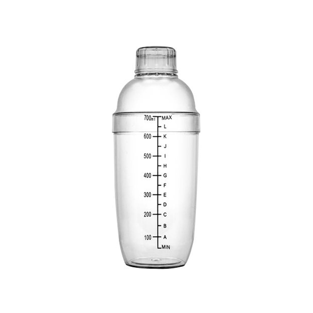 Hand Drink Ice Coffee Shaker Bottle PC Cocktail Shaker with Scale Milk  Teapot Juices Wine Transparent Plastic Cup for Home Bar Store350ml