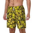 thumbnail image 2 of Balery Yellow Butterflies Mens Swim Trunks Swim Shorts for Men Quick Dry Inseam Beach Shorts with Compression Liner Pocket-Large, 2 of 9