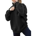 thumbnail image 4 of Womens Oversized Sweatshirts Hoodies Half Zip Pullover Fall  Outfits 2023 Y2k Clothes, Womens Sweatshirts Half Zip Cropped Pullover Fleece Quarter Zipper Hoodies Fall outfits Clothes, 4 of 6