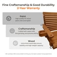 thumbnail image 4 of Innovaze 4.5 Ft Outdoor Wooden Porch Swing with Cupholders, Heavy Duty 880 LBS for 2 Seaters, All-Weather resistant (Teak Tone, Extra-Large), 4 of 5