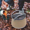 thumbnail image 2 of Collapsible Camping Silicone Cook Pot Travel Saucepan Cook Foldable Kettle Tea Pot Khaki, 2 of 8