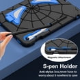 thumbnail image 5 of Dteck Case for Samsung Galaxy Tab S9 FE/Galaxy Tab S9 2023, Heavy Duty Childproof Silicone Shockproof Rugged Protective Case with Kickstand Pen Holder for Samsung Galaxy Tab S9 FE/S9/S8/S7,Black Blue, 5 of 9