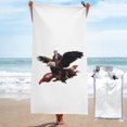 thumbnail image 1 of Toalla de playa divertida de la campaña electoral 2024 de Donald Trump con águila, toallas de baño de microfibra, manta de playa suave para desfiles, natación, yoga, mujeres y hombres, 1 of 4