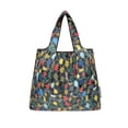 thumbnail image 3 of Wrapables Medium Foldable Tote Nylon Reusable Grocery Bag (Set of 2), Connections, 3 of 6